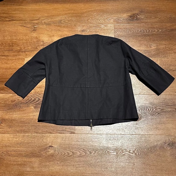 MARNI Crew Neck 3/4 Sleeve Crop Top Light Jacket Size M US8 IT44 Black - Picture 12 of 13